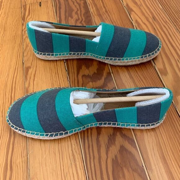 J Crew Striped Canvas Slip-on Espadrilles - Picture 2 of 6